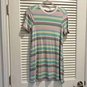 BCBG Striped Short Sleeve Summer Swing Dress Size XS
